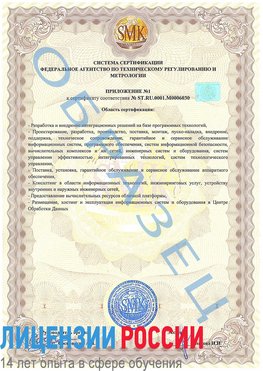 Образец сертификата соответствия (приложение) Красный Сулин Сертификат ISO 27001